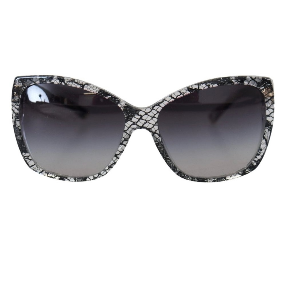 DOLCE GABBANA BLACK LACE WHITE ACETATE FRAME DG4111M SHADES SUNGLASSES